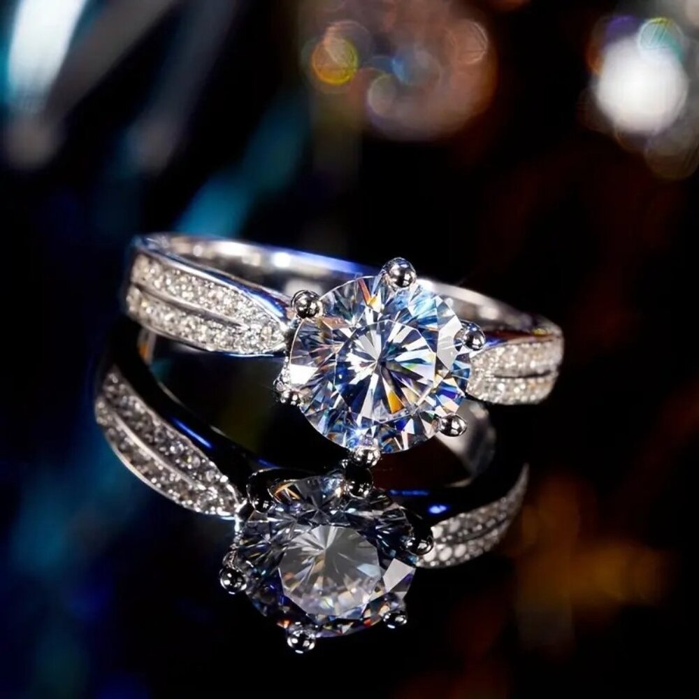 3 Carat Lab Diamond Engagement Ring,